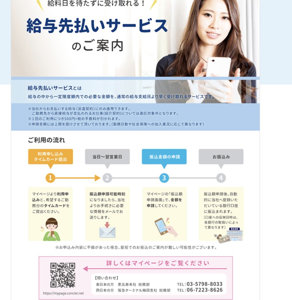 MCナースネットの給料先払い制度