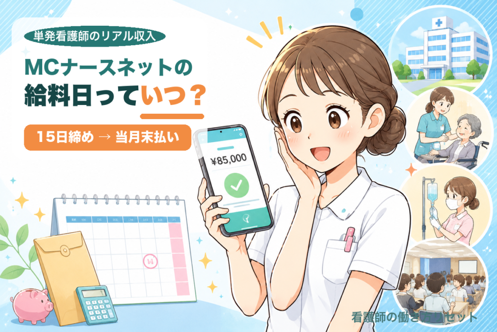 MCナースネットの給料日がいつか？解説している
