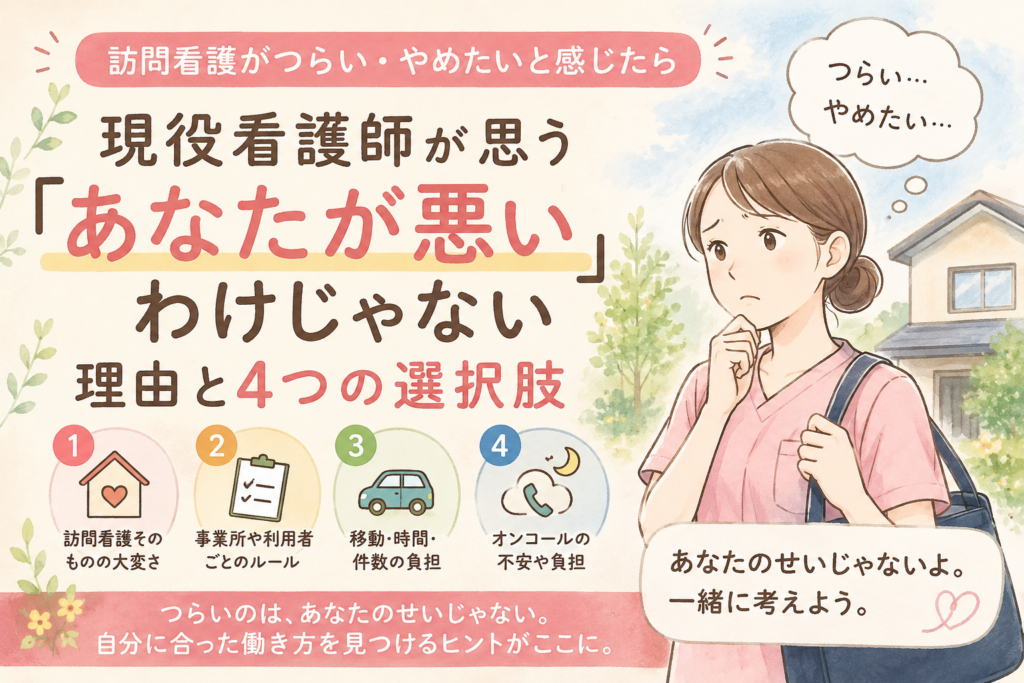 ダブルワークで訪問看護をやっている看護師の体験談