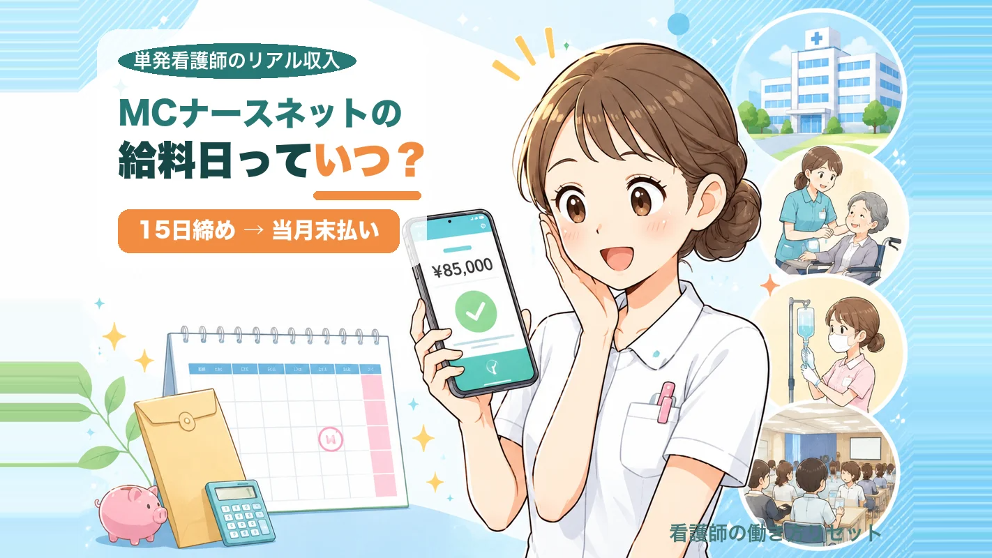 MCナースネットの給料日がいつか?解説している