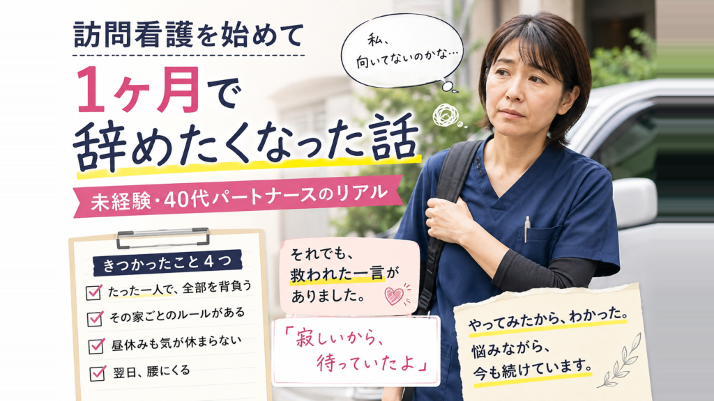 訪問看護に転職して１ヶ月でやめたくなった