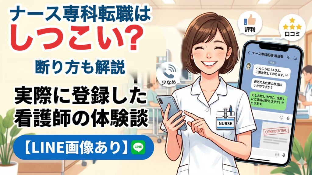 ナース専科転職はしつこい?実際に登録した看護師の体験談